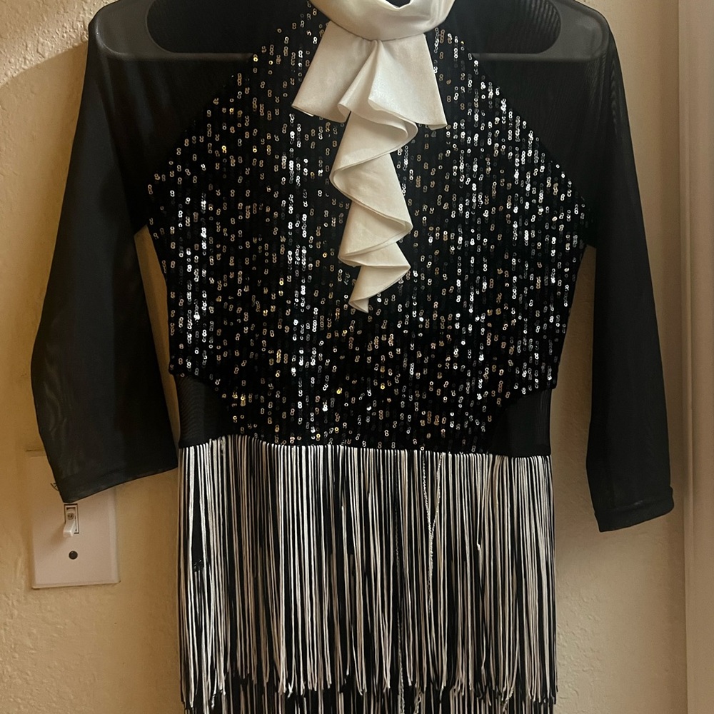 Weissman Black and White Sequin Dance Costume